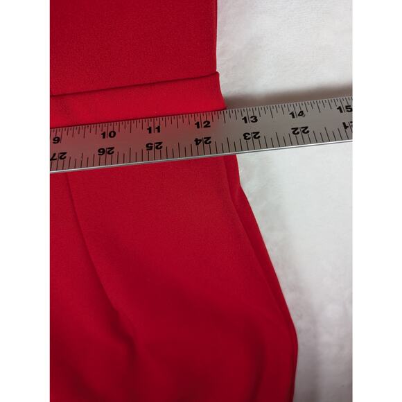 Aqua 1 shoulder Sz 2 Dress Red fullylined Made in USA Bust32.5"Waist 25"Hip32.5" - Picture 9 of 11
